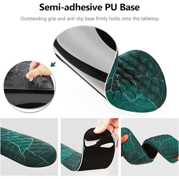 Handledsstöd för musmatta, 2 i 1 tangentbords handledsstöd + ergonomisk musmatta, halkfritt handledsstöd för datortangentbord, gör skrivandet enkelt och lindrar