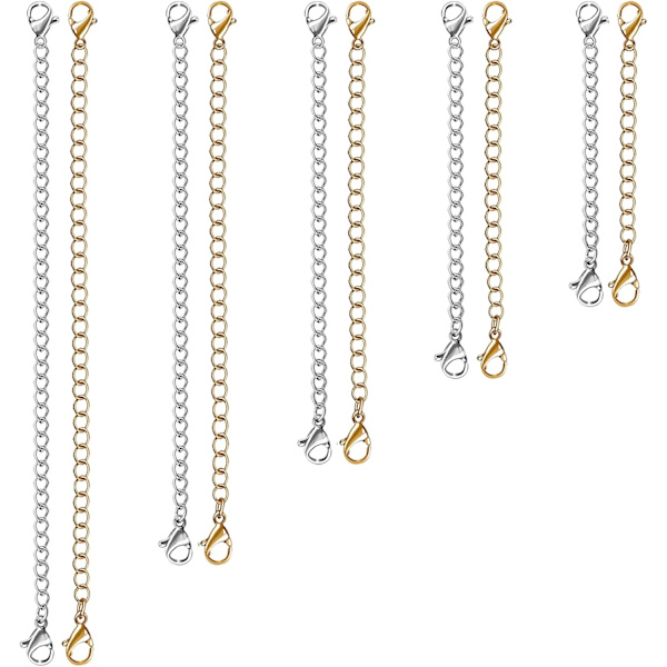 Halsbandsförlängare - 10 st kedjeförlängare för halsband