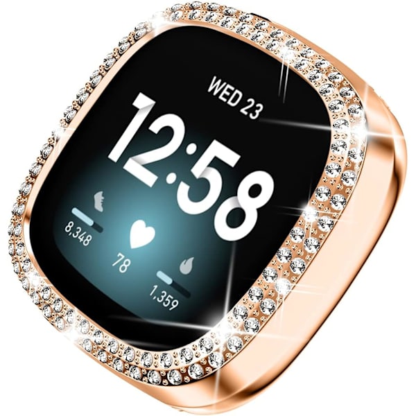 Kompatibel med Fitbit Sense/Versa 3 Watch Case, Bling Glossy Women