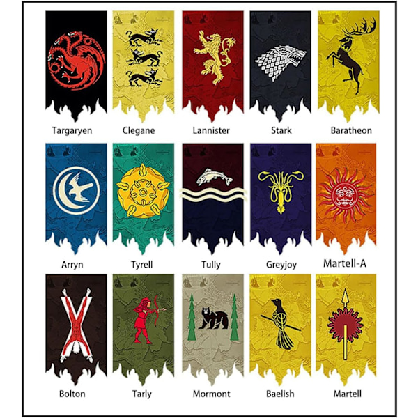 Game GoT Thrones födelsedag dekorationer - Game GoT Thrones Tully hus banner 100X65CM Tully Tully