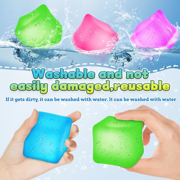 3-pak squishy stresskuber, langsomt stigende isterningformede bolde, sensorisk legetøj mod angst (blå, grøn,