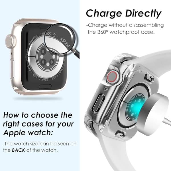 2 i 1 Bling vanntett etui for iWatch Series 6