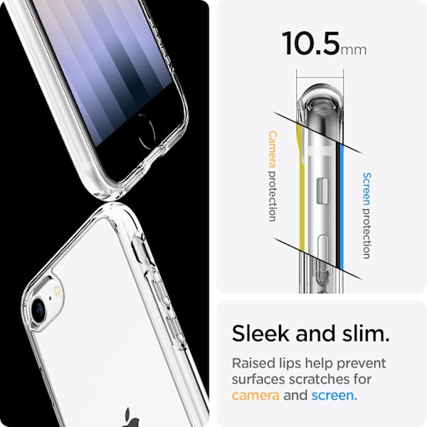 Ultra Hybrid-deksel designet for iPhone 7 - Krystallklar Krystallklar