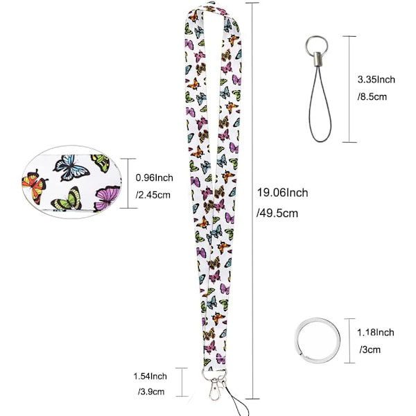 Söt halsband för nycklar, plånbok, ID-korthållare