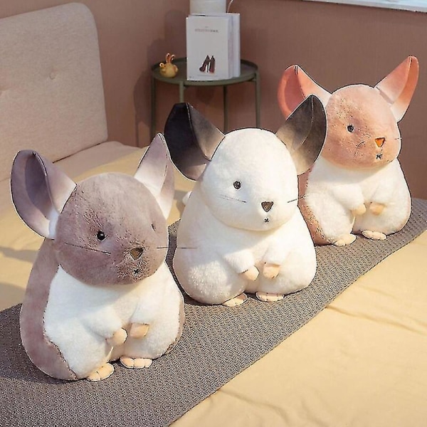 Barnens plysch hamsterkuddar, plysch chinchillor, plyschdjur, maskotar, julleksaker LDZ White 55cm