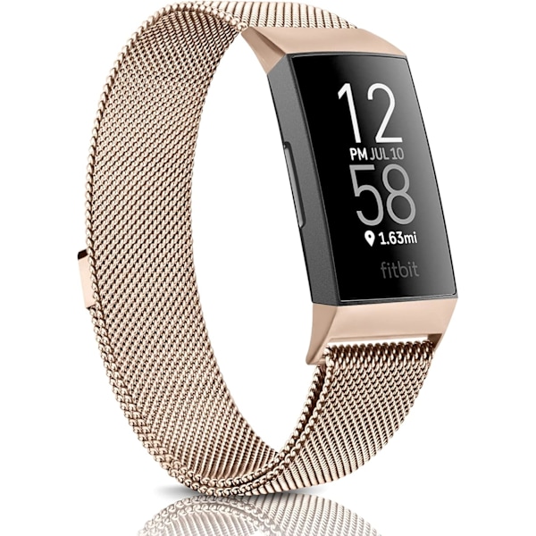 Mesh Loop Stainless Steel Strap for Fitbit Charge 3/Charge 4