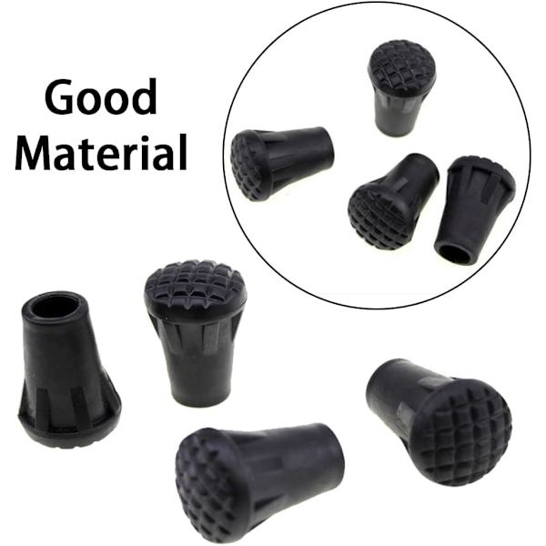 Heavy Duty gummihylser (6 stk) - Spidser til vandrestave og vandrestave