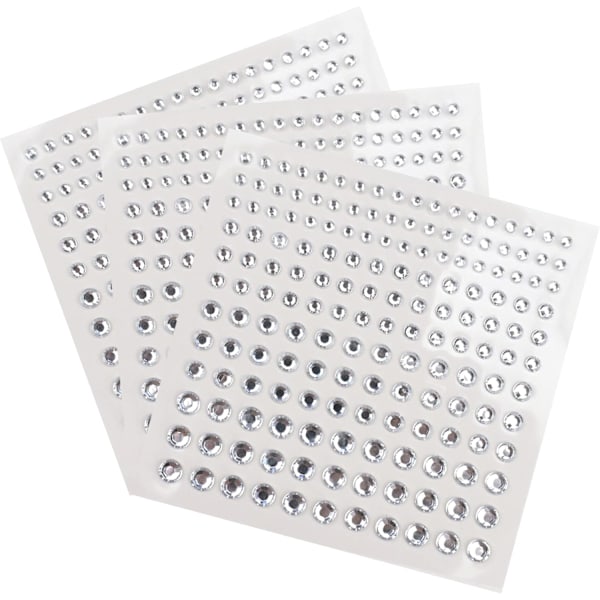 495 stk Krystall Gem Stickers - Selvklebende Bling Rhinestones