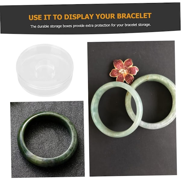 4 stk. armbåndsdisplayæske armbåndsdisplaystativ smykkearrangør til halskæder Buddha-perleetui gennemsigtig armbåndsæske gennemsigtige gaveæsker gennemsigtigt smykketårn