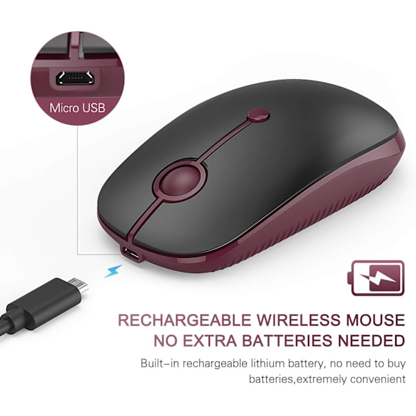 Trådløs mus af type C. Dual Mode 2.4G trådløs mus USB C