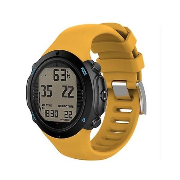 Smart Watch Silikonarmband för Suunto D6i DIE Yellow