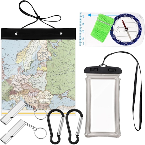 Navigationskompass Orientering - Vattentät fodral Set