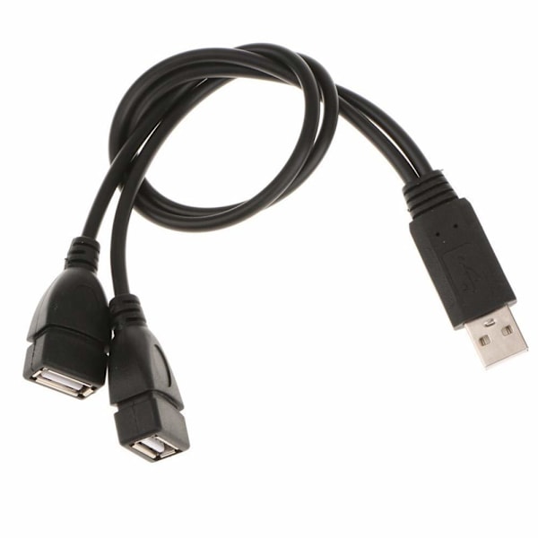 USB-splitter, USB-laddningskabel, USB A 2.0 hane till dubbel USB