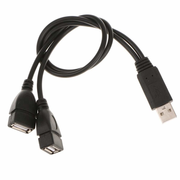 USB-splitter, USB-laderkabel, USB A 2.0 hann til dobbel USB