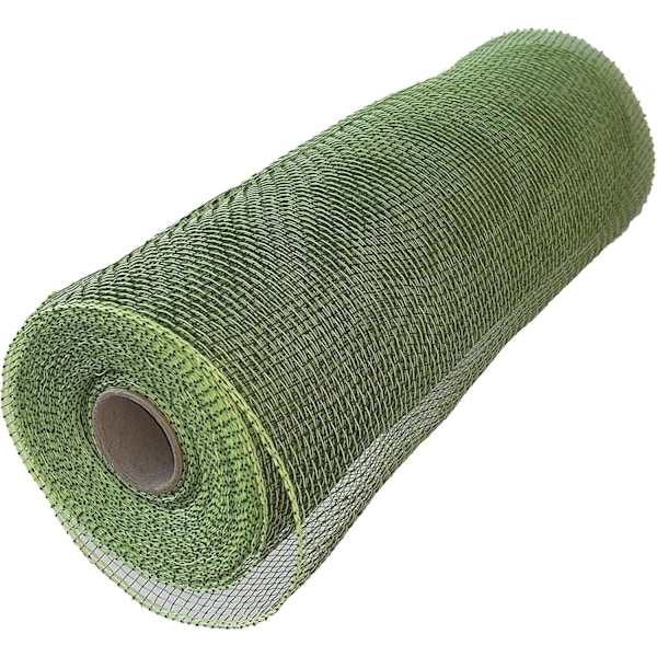 Mosgrøn efterårs deko mesh - 10\" x 10 yards, St. Patrick's Day, efterårsindretning,