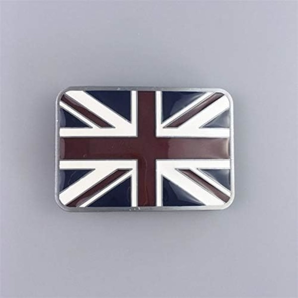 Bæltespænde med britisk flag i zinklegering