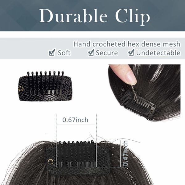 Klipp i Bangs. 100 % människohår Bangs Extensions French Bangs Air
