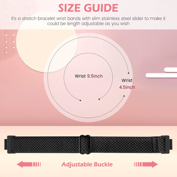 Elastiskt armband för Fitbit Inspire/Inspire 2 - Mjukt nylon som andas