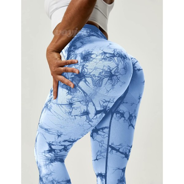 Tie Dye Seamless Leggings til kvinder Højtaljede Yoga Bukser. Scrunch Butt Lifting