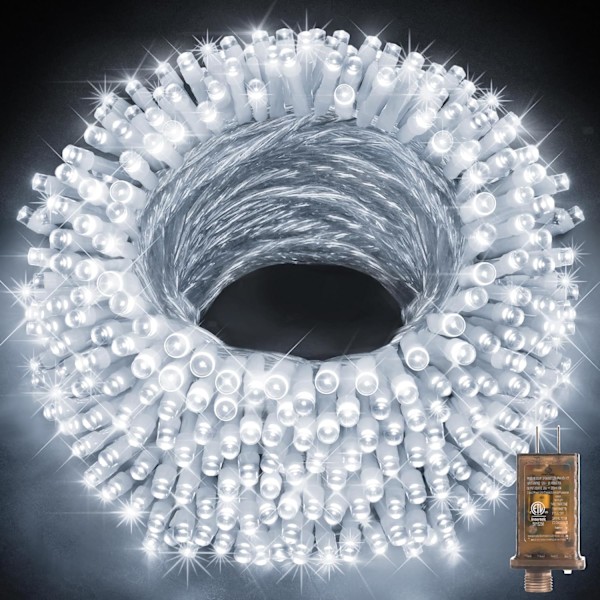 403ft 1000 LED Lyskæde Udendørs Julelys 8 Tilstande & Timer Fe Lys Stik i Vandtæt LED Lyskæde til Jul Have Træ Bryllup