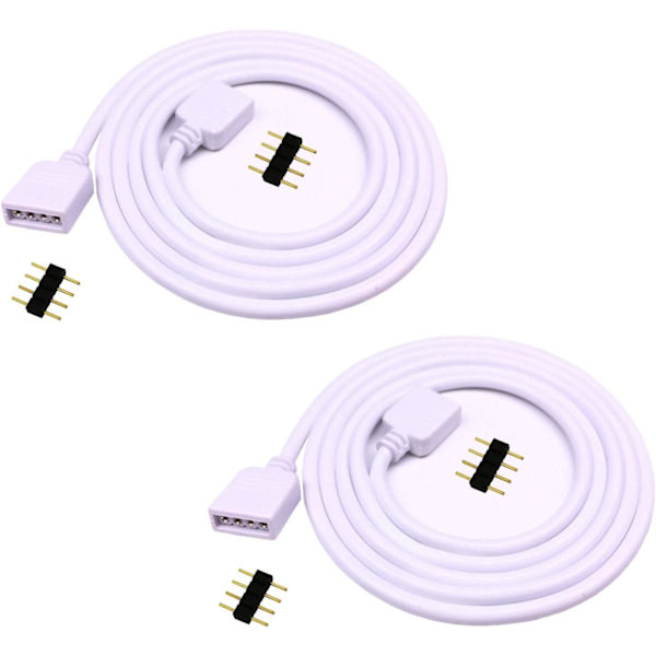 2 stk. 2,5 m 8,2 fod RGB LED-strimmelforlængerkabel