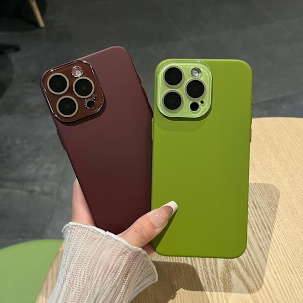 for iPhone 15 Pro Max Deksel, Solid Farge Full Kamera Linse Beskyttelse Kompatibel med iPhone Deksel (Vinrød, iPhone 15 Pro Max) Vinrød
