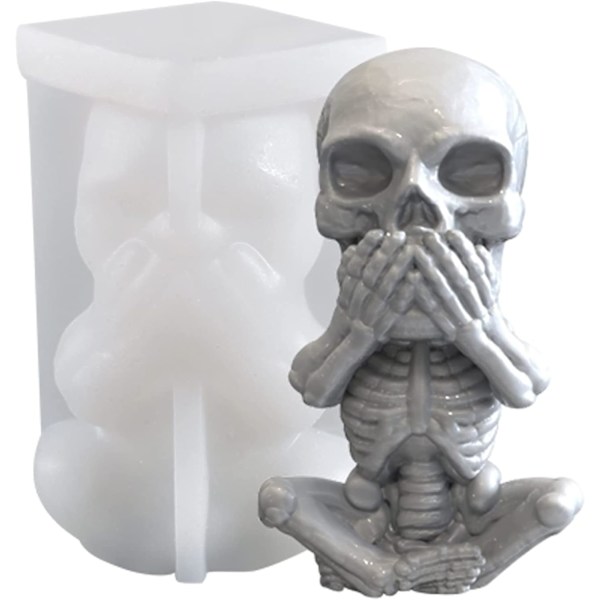 3D Kranieform Lys Form Kolonne Silikoneform