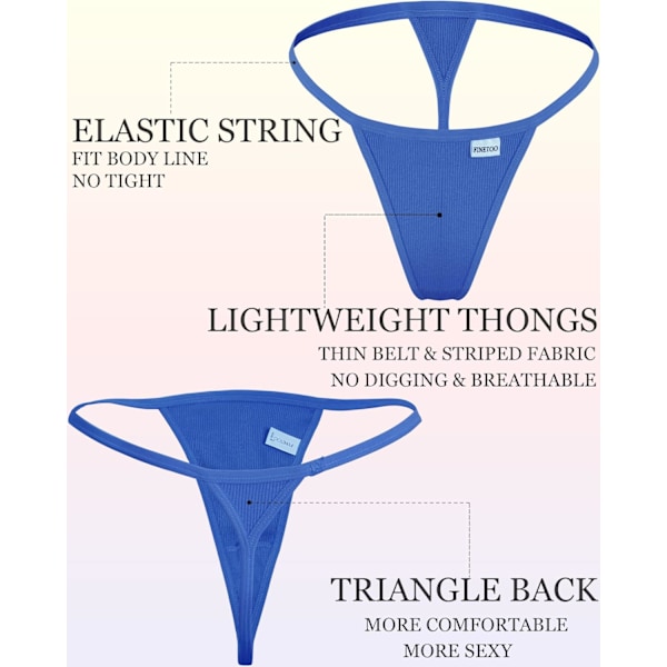 10-pack stringtrosor för kvinnor Stretchtrosor i bomull