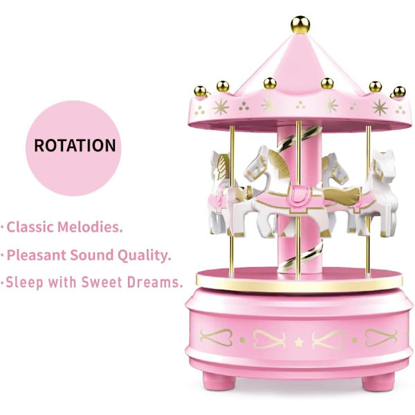 Easy Twist, Pink - 4 Heste Klassisk Dekor, Melodi Beethovens Fur