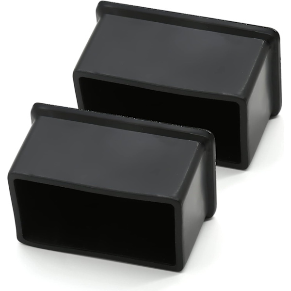 24 st 2\" x 1\" PVC rektangulära gummistolbensskydd, 50 mm x 25 mm bordsfotsskydd, möbelfotbordstolbensskydd, halkfria stolsben