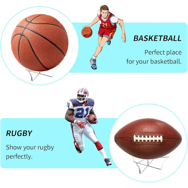 3 ST Akryl Ball Stativ Holder - Display Stativ for Sportsballer