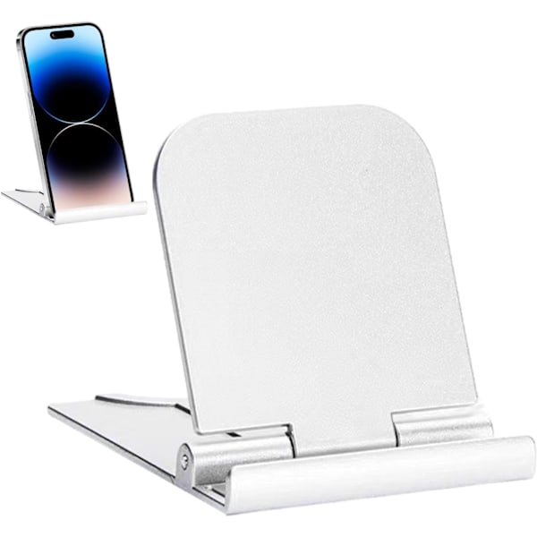 Telefonholder til Skrivebord - Justerbar Vinkelholder til Smartphone, Foldbar Tablet Holder, Skrivebord Telefonholder til Se Online Kurser, Live Broadcast