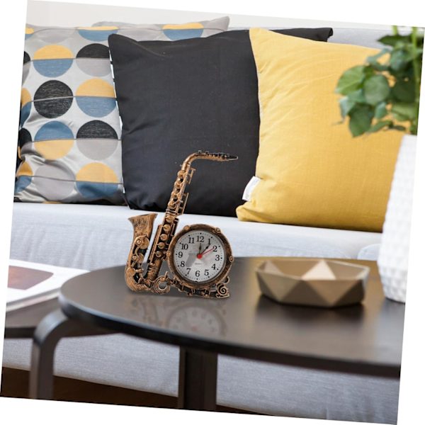 5 stk Saxofon Bell Sengeside Klokke Romertall Klokke Klassisk Klokke Husholdningsklokke Dekorativ Klokke Betjent Alarmklokke Retro Skrivebordsklokke Som