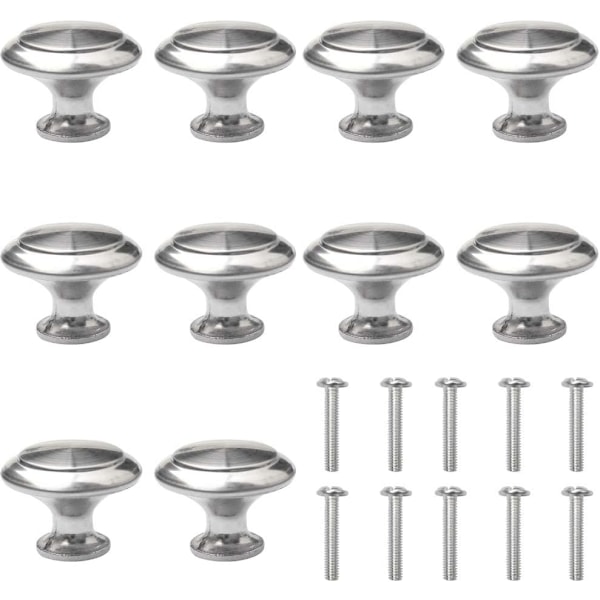 10-pack lådknoppar - skåpdörrknoppar med skruvar (legering &
