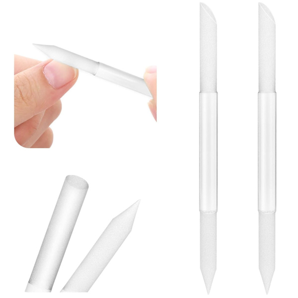 2 delar Glas Nagelband Pusher Nagelband Remover Tool Dubbelsidig