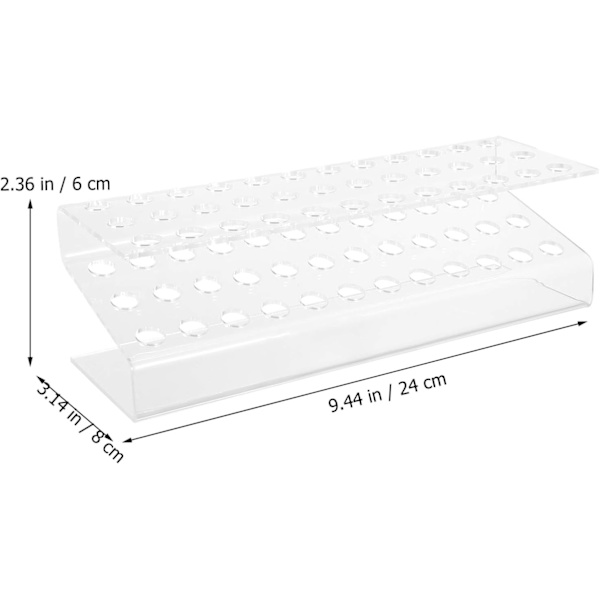 Akrylholder, stativholder, displaystativ, 3-slots displaystativ, øjenbrynsstativ, makeupbørsteholder, arrangør til hjem, kontor, butik 8X24CM