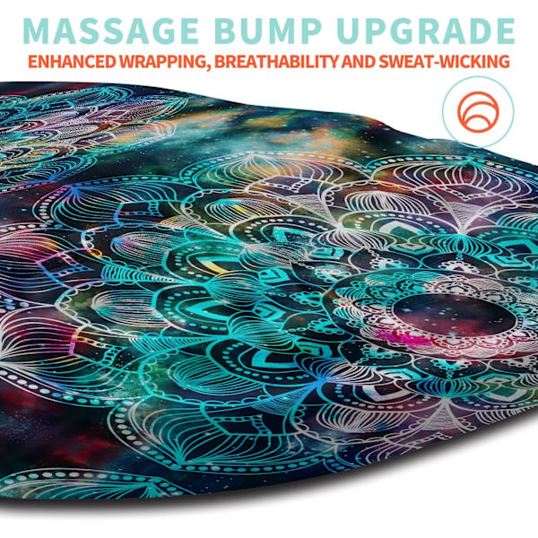 Ergonomisk musepude håndledsstøtte med memory foam massage blå, karpaltunnelsmerter lindring musemåtte håndledsstøtte til mus (12x8 tommer, Mandala)