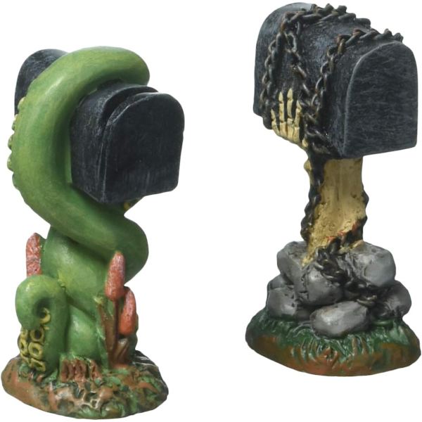 Department 56     Collections Creepy Mailboxes Figurine Village Accessory, Multicolor Multicolor Multicolor