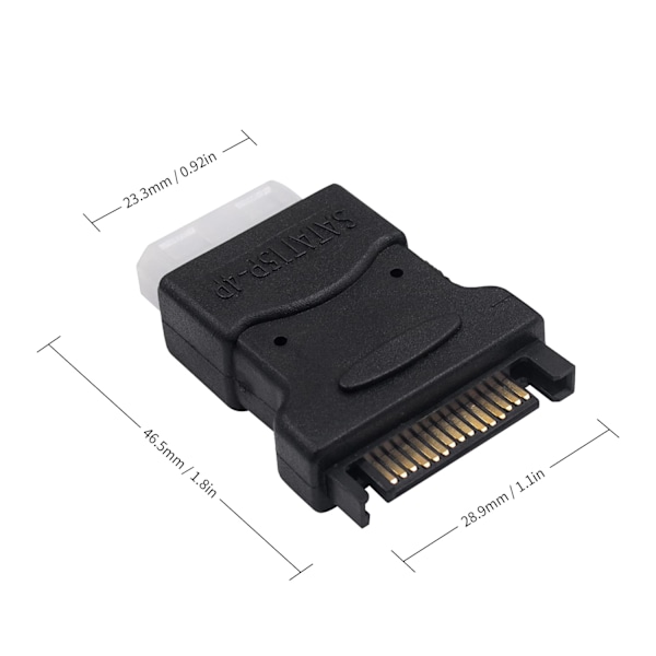 Molex til strømforsyning 4-pin IDE Molex til 15-pin hann