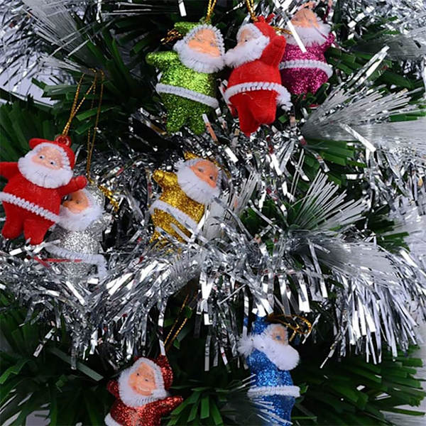 Söta mini jultomten juldekorationer - färgglada dekorationer
