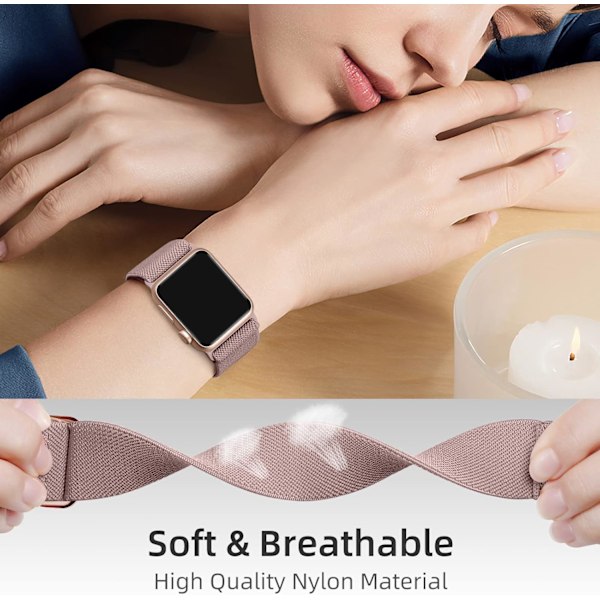 3-pak elastiske nylonremme, der er kompatible med Apple Watch