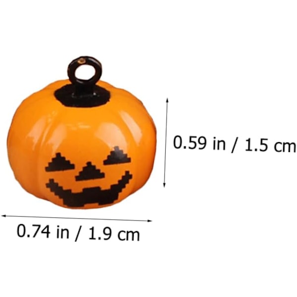 20 st pumpaklockor Halloween-klockor smyckestillverkning pingla klocka Jack o Lantern-klocka dekorativa klockor prydnad Halloween pingla klockor pumpa Jack