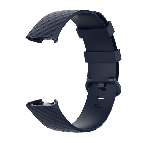 Färgspänne Tpu handledsrem Klockarmband för Fitbit Charge 4 / Charge 3 Se RCM Navy Blue