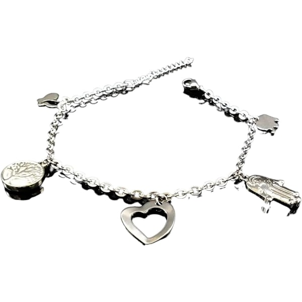 Anklet i rustfrit stål, Cheville Love Heart, ankelkæde til fødder, smykker til ankler til kvinder, Cheville, som på billedet, -AFA-TR1307