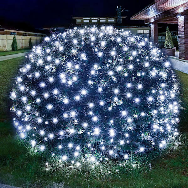 Led julnätljus utomhus juldekorationer ljus 160LED 4ftx7ft, anslutningsbara utomhus inomhus fe nättljus för jul