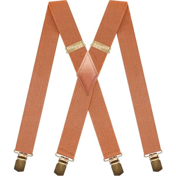 Hängslen för män Heavy Duty Swivel Hooks Retro X-Back Justerbar Brace