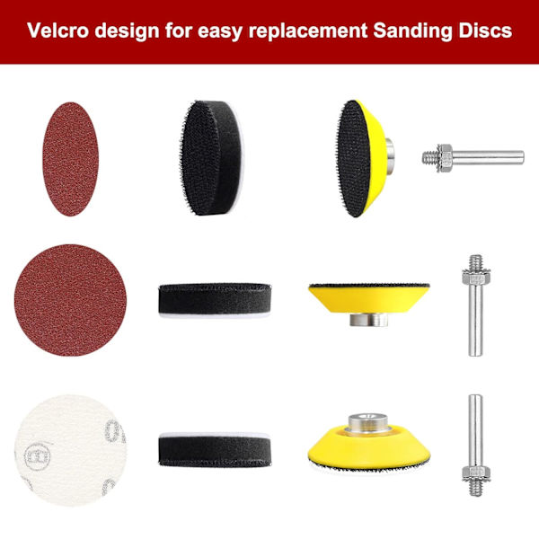 140 st Sandpapper Set 60-3000 Grit Sandpapper Diskar Kit
