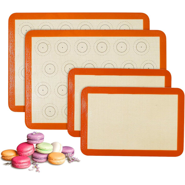 Silicone Baking Mat Set of 4(2 Half and 2 Quarter) Sheet Non Stick