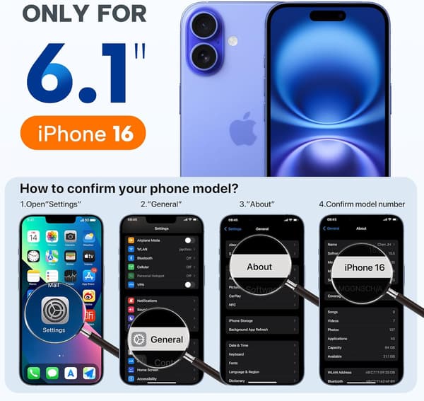 iPhone 16-kompatibelt skal - Stötsäkert flytande silikon, repsäkert mikrofiberfoder, MagSafe-kompatibelt