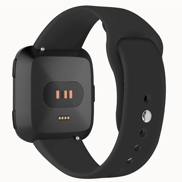 Til Fitbit Versa 2 / Fitbit Versa Lite Solid Color Silikonurrem TRS Black